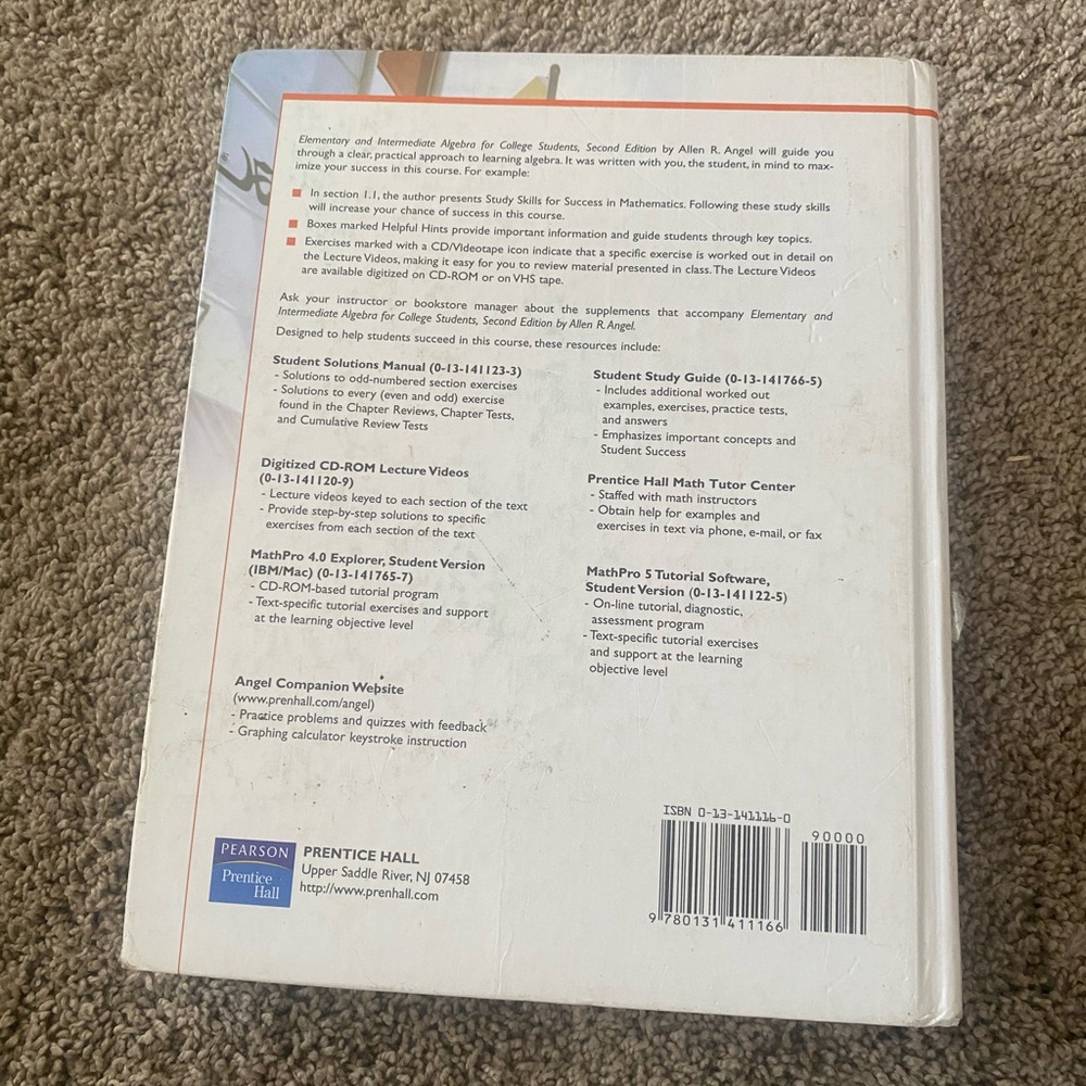 Elementary & Intermediate Algebra Book - Picture 2 of 4
